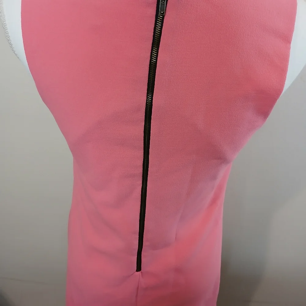Monteau Pink Scallop Hem Sleeveless Dress - Size Small - Picture 8 of 9